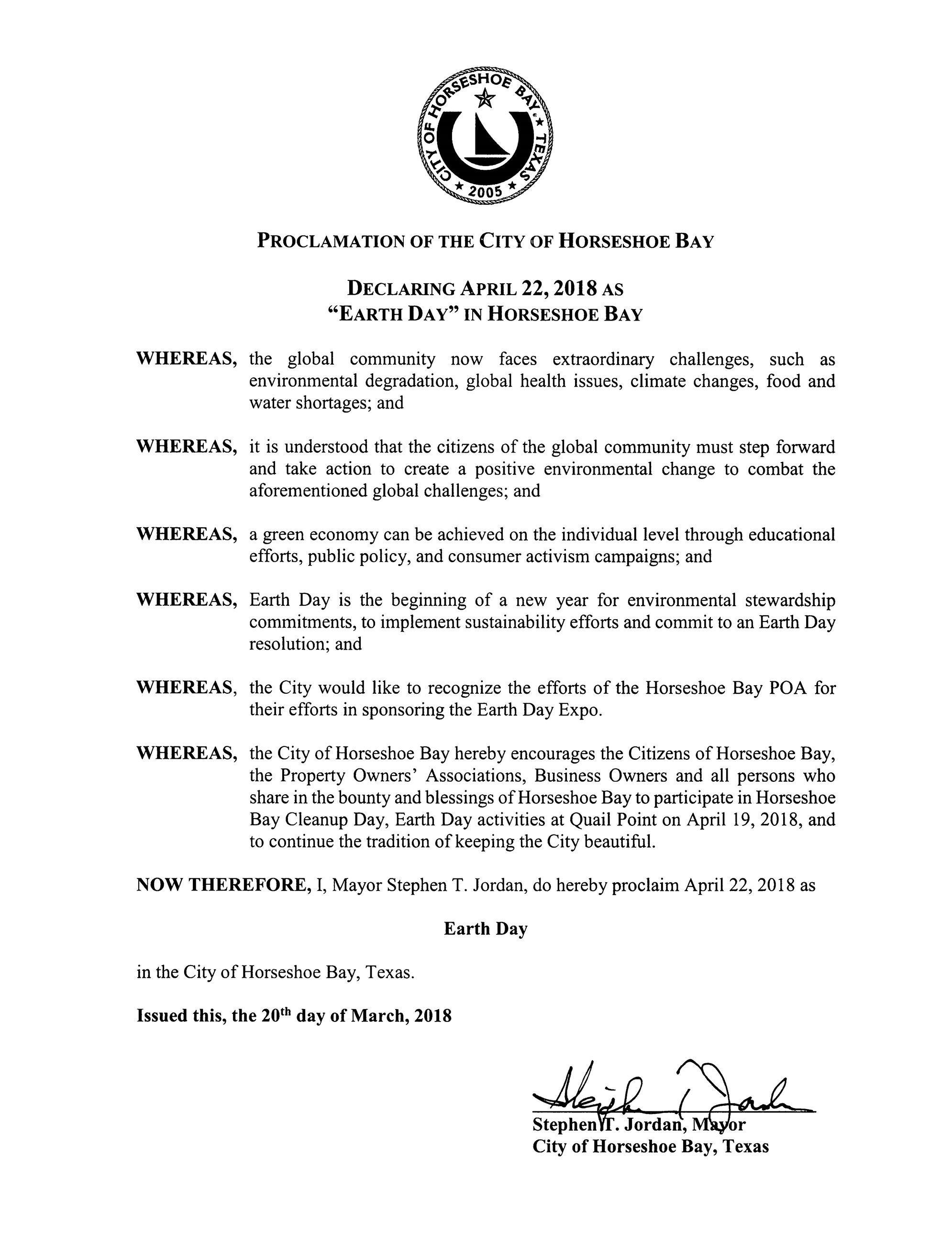 2018 Apr 22 Earth Day 03.20.2018