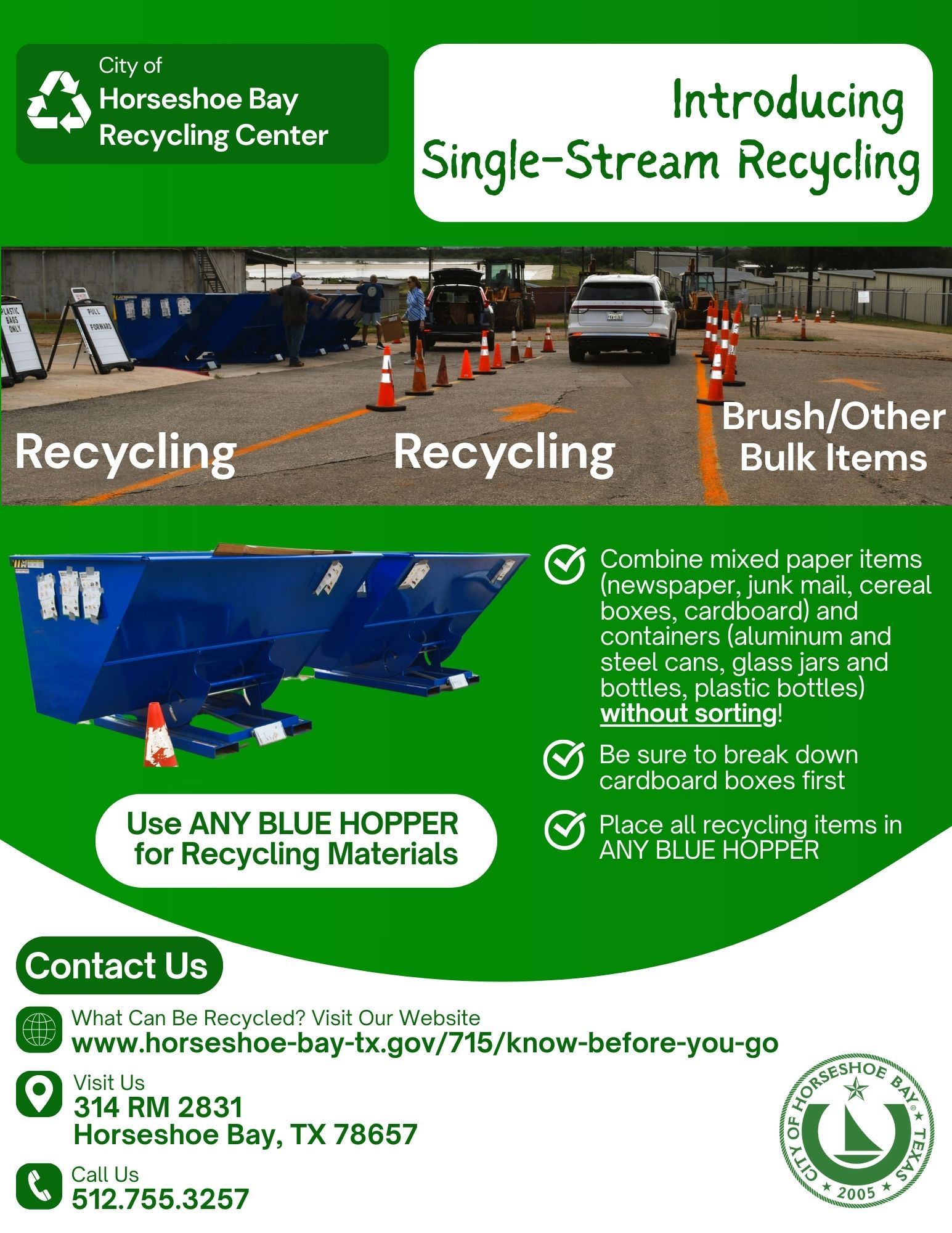 SHORTER for FB Single Stream Recycling HSB V2