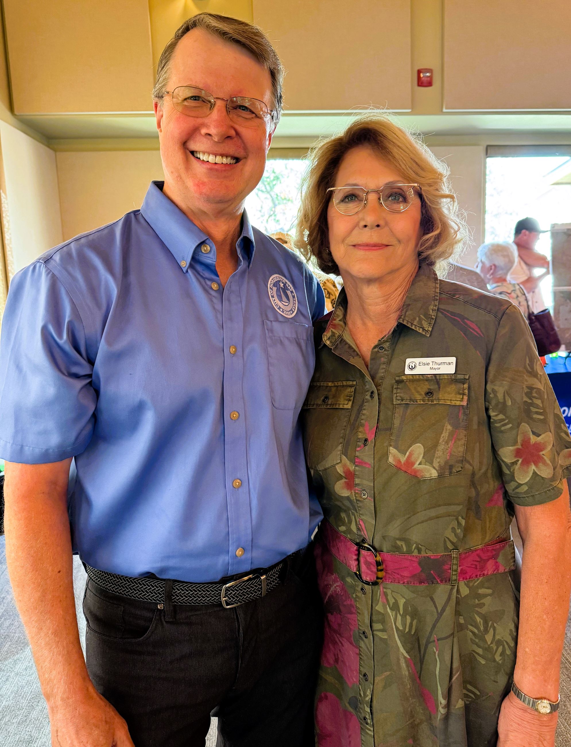 Jeff J and Elsie at town hall